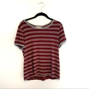 Pink Republic maroon striped shirt